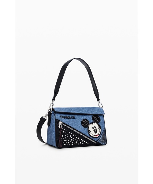 未使用♡ Desigual デシグアル ミッキー 2WAY ショルダーバッグ 黒 ミッキーデニム 2wayショルダーバッグ スタッズ（バックパック