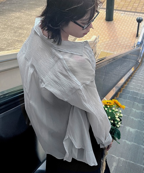 ブラウス シャツ 3wayシアーシャツ レディース HEILIS ブラウス シャツ 3wayアレンジシアーシャツ / シアー