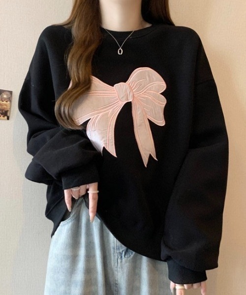 DIAVEL パーカー 刺しゅうリボントレーナー レディース : ZOZOTOWN