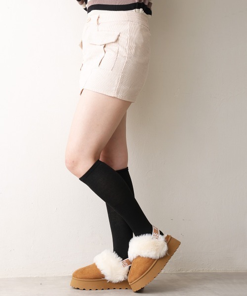 DEMETER（デメテル） ブーツ 厚底ソール ボリュームファー バックストラップ ムートンスリッパ レディース : ZOZOTOWN Yahoo!店  - 通販 - Yahoo!ショッピング レディース プラットフォーム スリッパ バックストラップ付き レディース ミニ スノーブーツ ショート アンクル 快適 フラシ天裏地