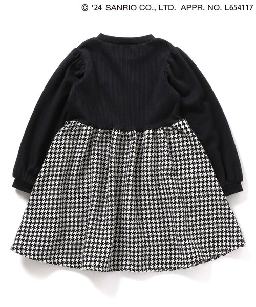 ワンピース マイメロディ・クロミ/千鳥柄ドッキングワンピース キッズ  