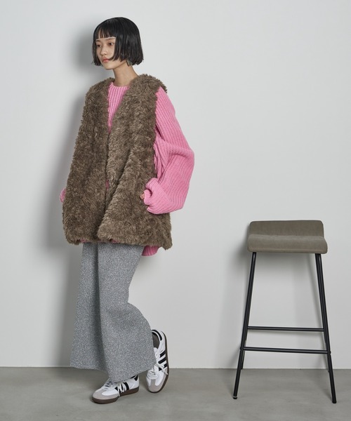 THE Yon ダウンベスト ベスト キルトライニングエコファーミドルジレ