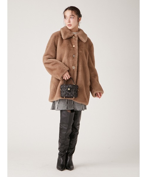 【LILY BROWN×MARY QUANT】ツイードニットスカート LILY BROWN スカート 「LILY BROWN×MARY QUANT」「WEB・一部店舗