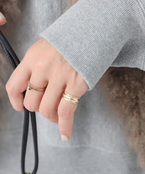 最も優遇 Lilas spick and span シンプルリングミル打ち ピンキー 3号 アクセサリー