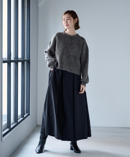 ur's（ユアーズ） ニット セーター ガラスヤーンショートクルーネック