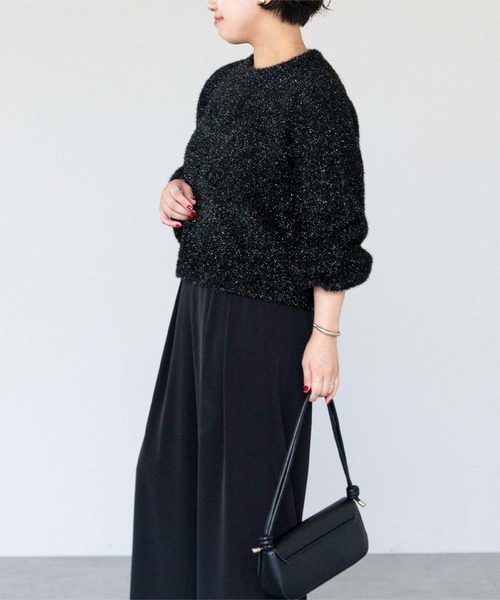 ur's（ユアーズ） ニット セーター ガラスヤーンショートクルーネック