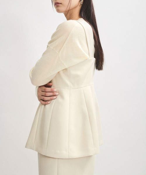 【逸品】・【サステナブル】ペプラムロンパース ADAM ET ROPÉ FEMME(アダム エ ロペ ファム) / 【逸品