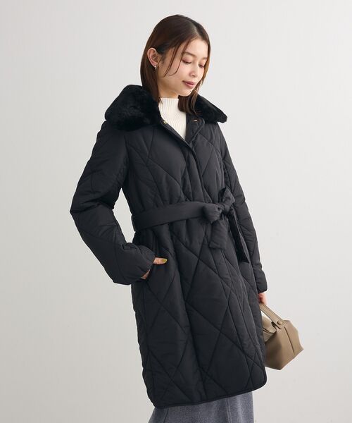 Green Parks（グリーンパークス） コート アウター ファー衿ダイヤ