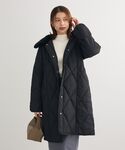 コート アウター ファー衿ダイヤキルト中綿コー...の詳細画像4