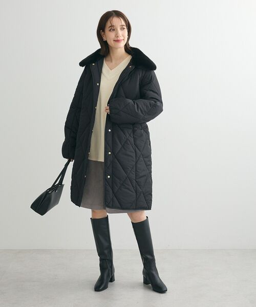 Green Parks（グリーンパークス） コート アウター ファー衿ダイヤ