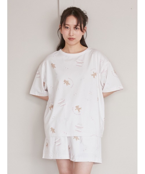 gelato pique パジャマ ルームウェア ウォッシングベア柄Tシャツ