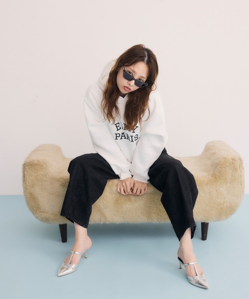 eimy istoire パーカー EIMY PARISロゴフーディー レディース
