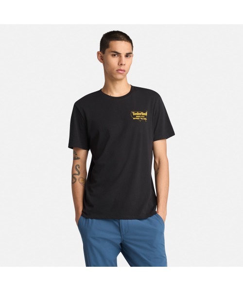Timberland tシャツ メンズ 半袖 バック グラフィック Tシャツ