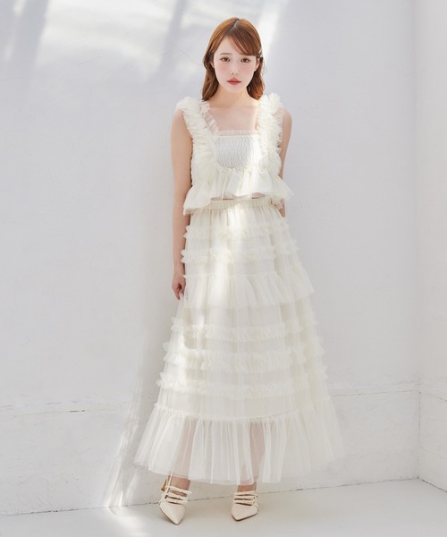 one after another NICE CLAUP キャミソール 「tulle collection