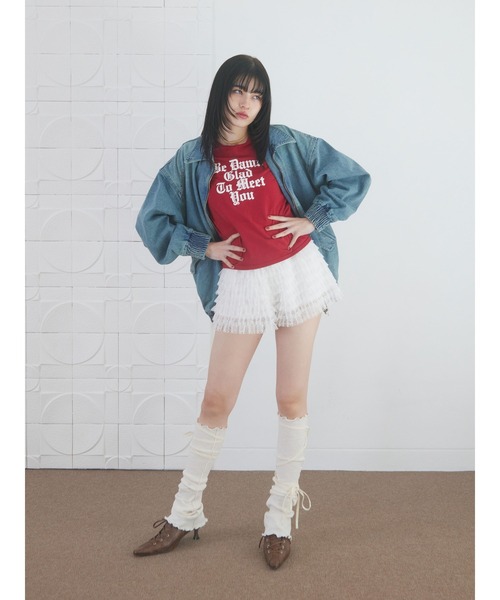 ルーズデニムジャケット　jouetie M Gジャン jouetie デニムジャケット gジャン ルーズデニムブルゾン G