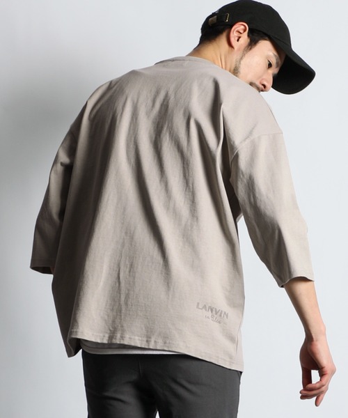 tシャツ ヘビーウェイト(8オンス) リラックスフィット 7分袖 ヘンリーTシャツ メンズ | LANVIN en Bleu | 10