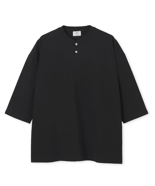 tシャツ ヘビーウェイト(8オンス) リラックスフィット 7分袖 ヘンリーTシャツ メンズ | LANVIN en Bleu | 12