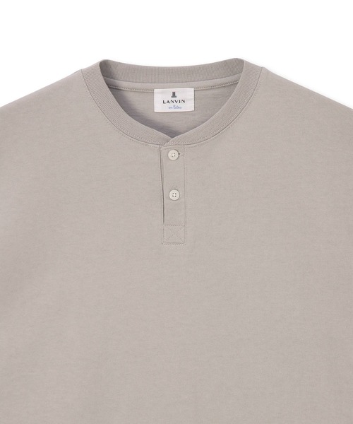 tシャツ ヘビーウェイト(8オンス) リラックスフィット 7分袖 ヘンリーTシャツ メンズ | LANVIN en Bleu | 17