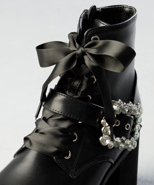 「attagirl」 ショートブーツ LL ブラック レディース_画像7