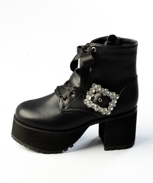 「attagirl」 ショートブーツ LL ブラック レディース_画像8