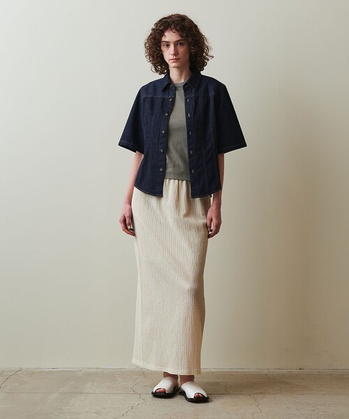 ブラウス シャツ 「Steven Alan」ライトオンスデニム シェイプ シャツ レディース STEVEN ALAN ブラウス シャツ 「Steven Alan」ライトオンス