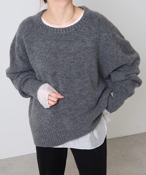 「COLLAGE GALLARDAGALANTE」 長袖ニット FREE ブルー レディース_画像3