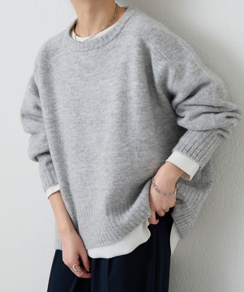 「COLLAGE GALLARDAGALANTE」 長袖ニット FREE ブルー レディース_画像6