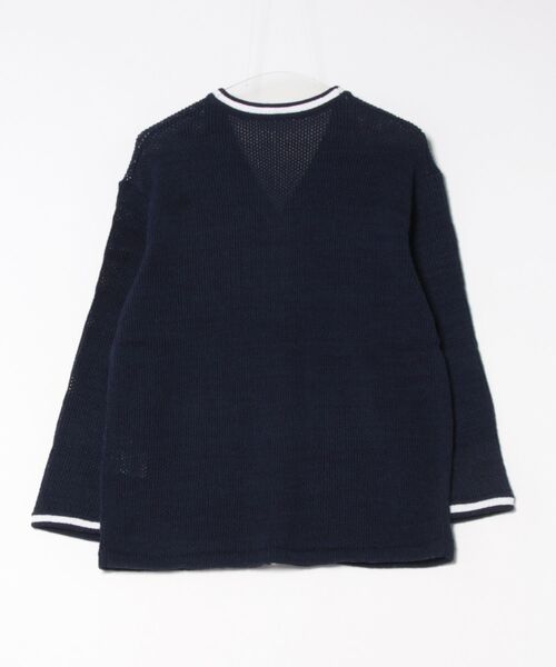 STRAWBERRY-FIELDS パールトリミングニットジャケット ネイビー STRAWBERRY-FIELDS パールトリミングニットジャケット ネイビー
