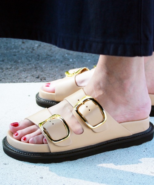 CAMINANDO  カミナンドダブルバックルサンダル38 CAMINANDO カミナンドダブルバックルサンダル38 CAMINANDO