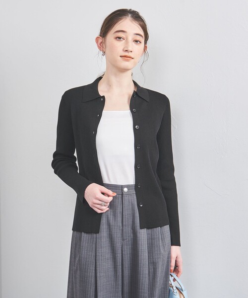 UNITED ARROWS カーディガン リブ ポロニット レディース