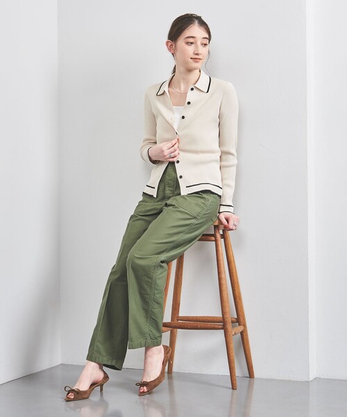 UNITED ARROWS カーディガン リブ ポロニット レディース