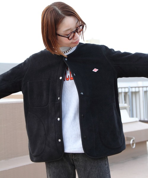 DANTON ノーカラージャケット 黒 36 Danton 「DANTON」 ノーカラージャケット 36 ブラック レディース