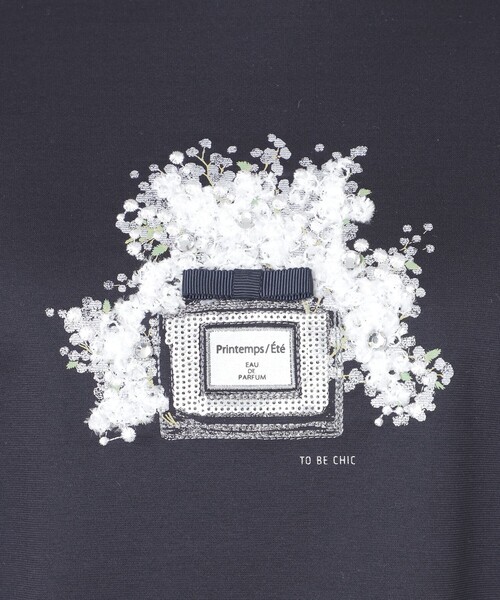 TO BE CHIC カットソー TO BE CHIC tシャツ リボンネック スリーブコンビカットソー