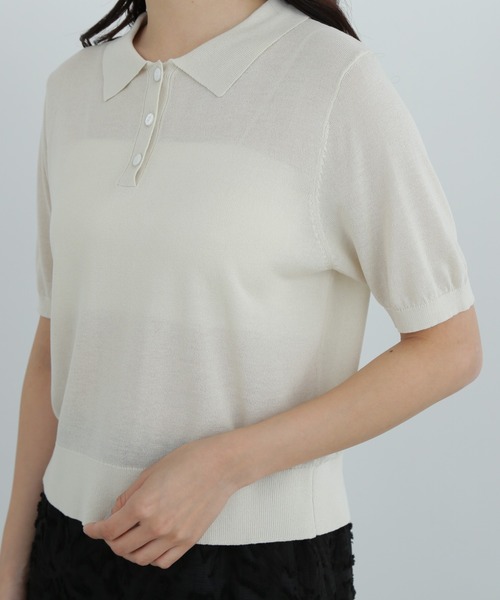 N.Natural Beauty Basic ポロシャツ ポロ シアーポロニット