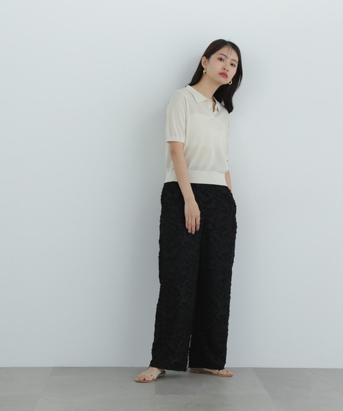 ポロシャツ ポロ 「イチオシ」シアーニットポロ レディース N.Natural Beauty Basic ポロシャツ ポロ シアーポロニット