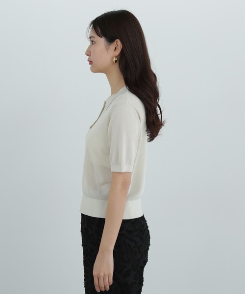 ポロシャツ ポロ シアーポロニット レディース N.Natural Beauty Basic ポロシャツ ポロ シアーポロニット
