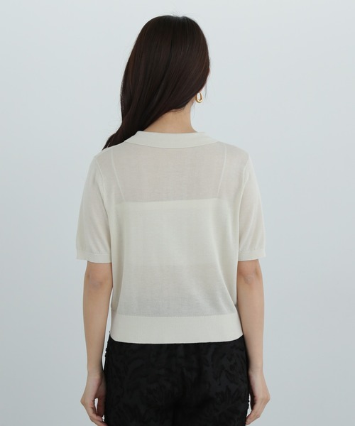 N.Natural Beauty Basic ポロシャツ ポロ シアーポロニット
