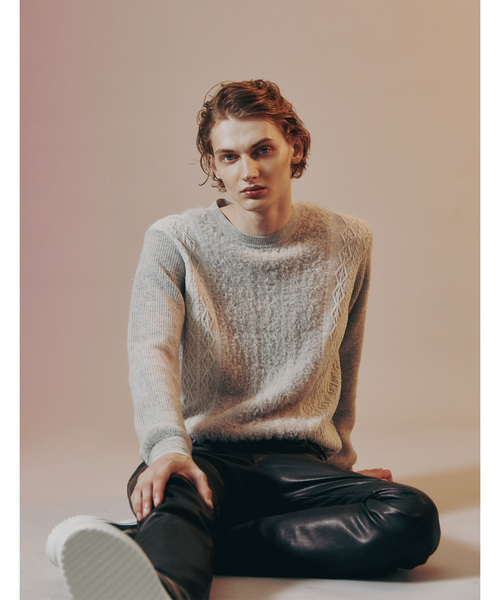 「5351 POUR LES HOMMES」 レザーパンツ 50 ブラック メンズ_画像2