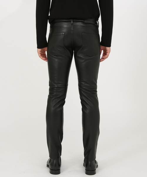「5351 POUR LES HOMMES」 レザーパンツ 50 ブラック メンズ_画像5