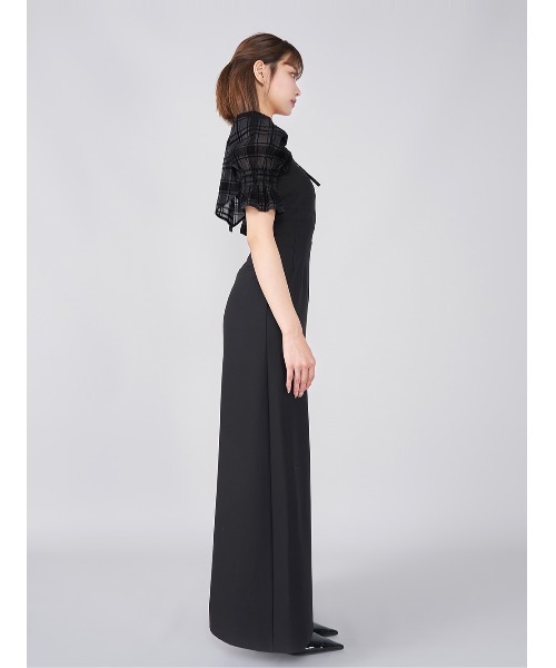 オールインワン チェックボレロキャミロンパース レディース_8