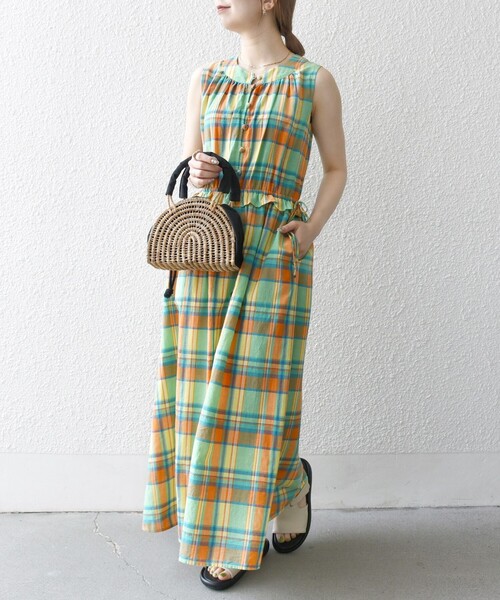 SHIPS any ワンピース any:「洗濯機可能」マドラス チェック