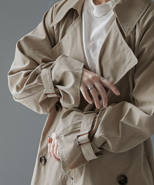 「Fashion Letter」 トレンチコート M ベージュ レディース_画像8