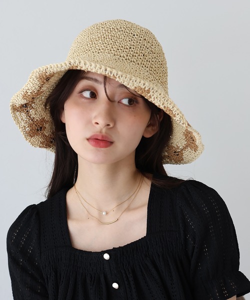 お花模様のバスケットハット♪ HAK0125S0060_zo_a001.jpg