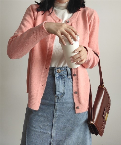 「MAISON DE THERESE」 ニットカーディガン FREE レッド レディース_画像2