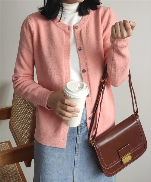 「MAISON DE THERESE」 ニットカーディガン FREE レッド レディース_画像3