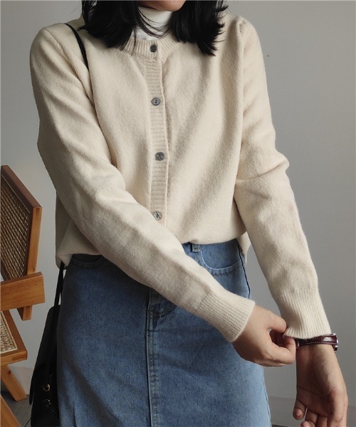 「MAISON DE THERESE」 ニットカーディガン FREE レッド レディース_画像4