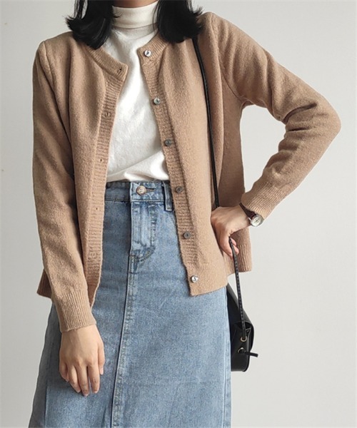 「MAISON DE THERESE」 ニットカーディガン FREE レッド レディース_画像7