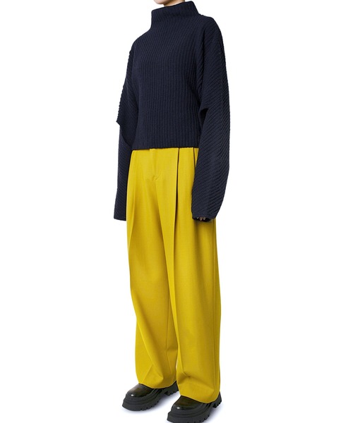 「LE CIEL BLEU」 長袖ニット 36 ネイビー レディース_画像3