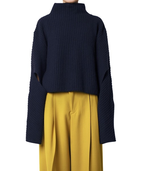 「LE CIEL BLEU」 長袖ニット 36 ネイビー レディース_画像6