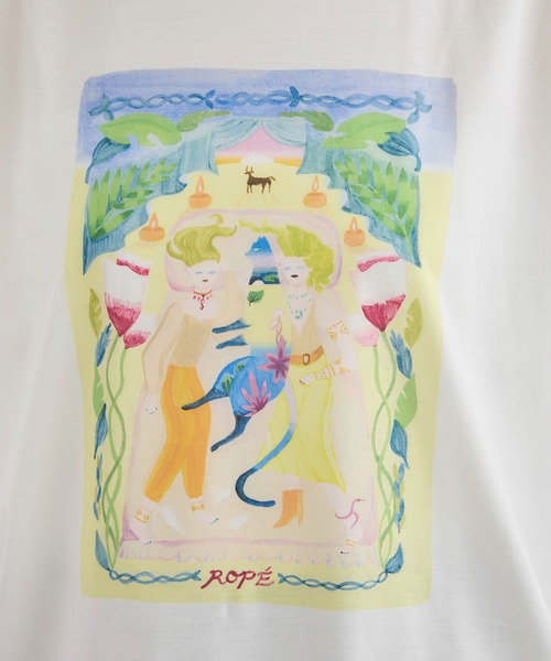 ROPE'（ロペ） tシャツ 「Kei Nagayama for ROPE'」プリント